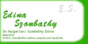 edina szombathy business card